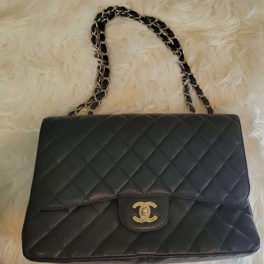 Chanel Caviar Classic Jumbo Flap Bag